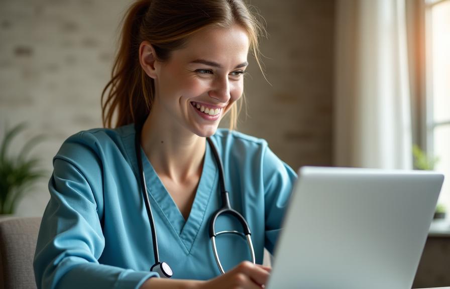 Profesional de salud mental brindando consulta online