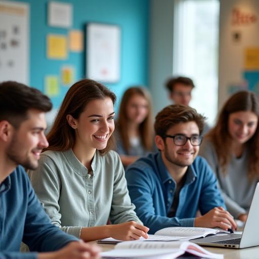 Jóvenes participando en programa de liderazgo y manejo de ansiedad